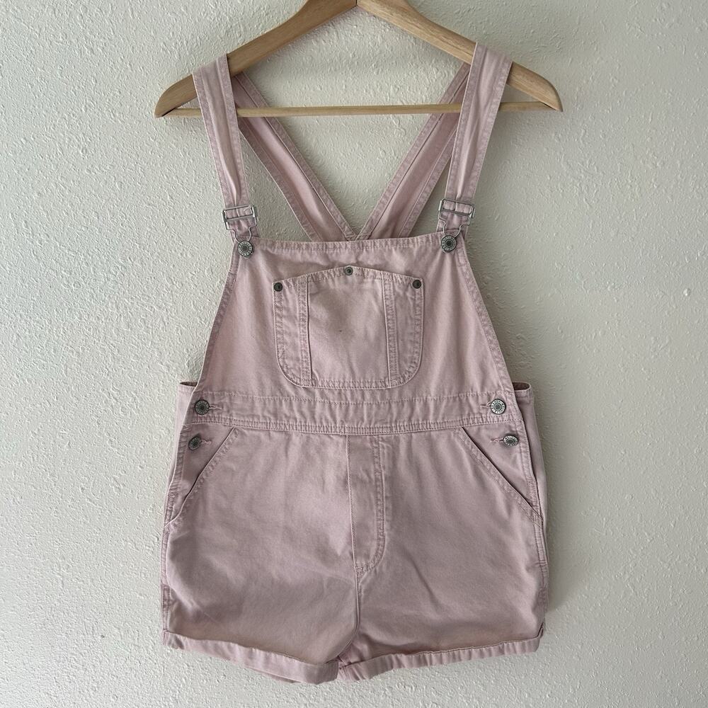 Brandy Melville Pink Overalls Shorts Farm Cottagecore Classic 100% Cotton